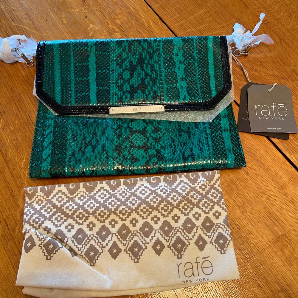 Rafe emerald green and black bag